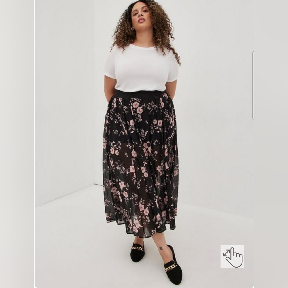 Maxi Chiffon High Waisted Skirt